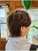 パーマ風ハンサムショート