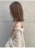 くびレイヤーエモージュ前髪モテベージュレイヤーミディ/高円寺