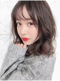 外ハネボブアッシュブラウンネオウルフ［青山/表参道/外苑前］