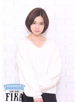 ヘアーメイクフィーカ(FIKA) 【FIKA　津田沼】大人かわいい小顔ひし形ショートボブ30代40代