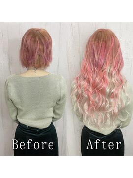 あるじゃんすー 神戸三宮店 ストロベリーミルク#シールエクステ#グラデーションカラー#神戸