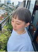 20代30代人気＊耳かけショートボブ×グレージュ