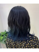 ヘアーメイクアンドネイル ヴォーグ(Hair Make＆Nail VOGUE) 裾カラー×コバルトブルー