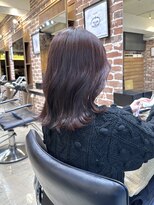 チョビー(Chobii) 前髪パーマレイヤーロングアッシュカラーグレーベージュy14