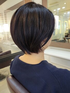 スタイル 成城学園前(STYLE) 耳かけショートボブ　絶壁解消ヘア　黒髪　暗髪