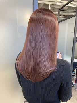 サロウィン 池袋(SALOWIN) ブリーチなしピンクベージュ × 髪質改善 #075