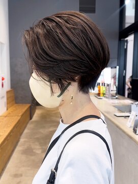 アイティーバイアルバム 松戸店(IT by ALBUM) 大人ショート_切りっぱなしボブピンクブラウン_ba479311