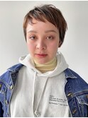 20代30代40代抜け感ショートレイヤーミルクティベージュ