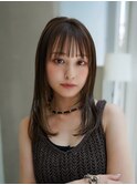 【GEEKS渋谷】顔周りレイヤー/伸ばしかけロング/グレージュ/小顔