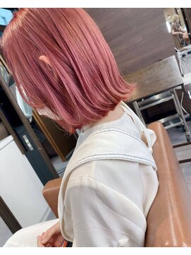 エヌプラスリタ 近鉄八尾(N+lita) ホワイトグレージュミニウルフデジタルパーマチェリーブラウン