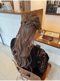 ハーフアップ
