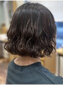 癖毛伸ばしパーマ