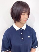 キャパ セントラル 天神 大名店(CAPA central)&nbsp;顔周りカット レイヤーカット ボブレイヤー レッドブラウン 20代