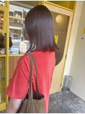 〈浅草 半個室〉切りっぱなしロブ/ブラウンベージュ