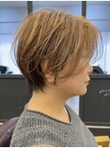 別府ショートボブ顔まわりレイヤーカット髪質改善カラー30代