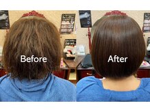 貴方だけの癖を見極め、部分ごとに最適な薬剤と施術をしてくれる