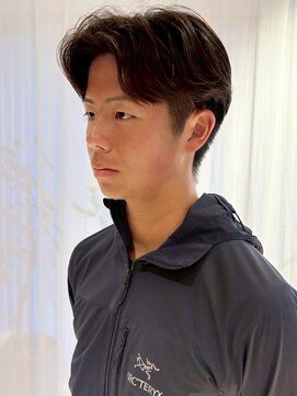 ガリカ 博多(Gallica) メンズパーマ/ニュアンスパーマで王道のセンターパート