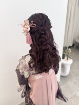 ブラン(Blanc) 袴ヘア×ハーフアップ