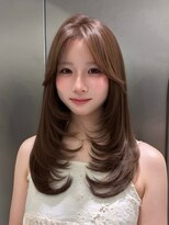 サンドイエナ 横浜店(sand yena)&nbsp;透明感たっぷりオリーブベージュミディアムレイヤー