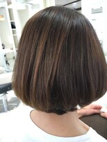 アッシュ 吉祥寺店(Ash)&nbsp;ナチュラル縮毛矯正ボブ。毛先にふんわりパーマ　Ash吉祥寺店