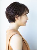 大人かわいい小顔丸みショート