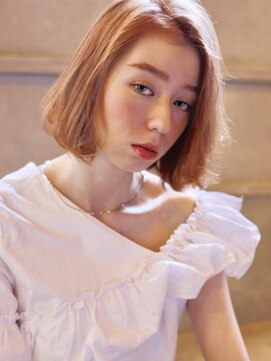 エイチ(H eitf) [エイチ原宿＊RUKA]デザインカラー＊オレンジベージュ＊ボブ