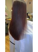 ピンクブラウンで潤い艶髪に☆