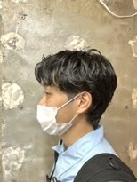 アカ(ACA)&nbsp;センターパートニュアンスパーマメンズマッシュパーマ札幌大通