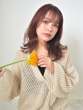 テトテ 門戸厄神店(tetote) ミディアムレイヤー/チェリーブラウン/フェミニン