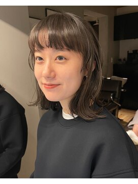 ヘアサロン ガリカ 表参道(hair salon Gallica) 【ミヤギ】透明感ブラウンベージュ/ 大人シンプルレイヤーボブ