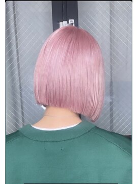 メーヴェ(Mowen) mowen 南堀江　ボブ×ピンクベージュ×艶髪×顔周りレイヤー