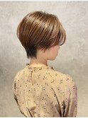 【美フォルムハンサムショート×カプチーノブラウン】