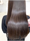 髪質改善 艶髪 ストレート 縮毛矯正 暗髪 韓国風 ロング