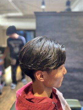 エクファフォーメン(EX-FA FOR MEN) ベリーショート/ダークアッシュ/ニュアンスパーマ/韓国マッシュ