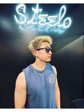 スティーロ 渋谷(Steelo) スパイキーショート×ハイトーン　渋谷steelo
