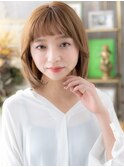 ハイトーンカラー外国人風ツヤ髪前下がりボブc5戸頭20代30代40代