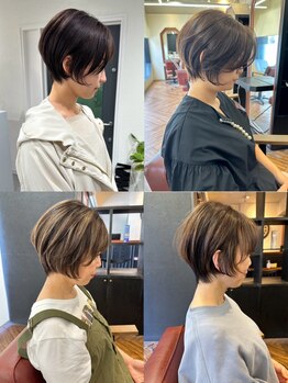 ウニレ バイ センス(unire by sense)の写真/【飾磨/姫路】乾かすだけでまとまるショート・ボブ、地毛風ストレートが人気!自慢のカット技術で理想を実現