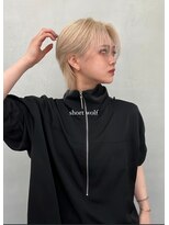 シェリ ヘアデザイン(CHERIE hair design)&nbsp;ショートカットウルフ×ハイトーンカラー［福岡/天神/大名］