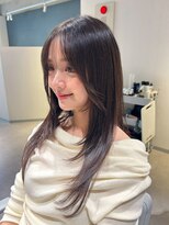 アム(amu)&nbsp;前髪ストレート/シースルーバング/ロングレイヤー/美髪矯正