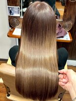 ハーシーバイアポロ 相模大野(HERSHE by apollo)&nbsp;x髪質改善/ホワイトグレージュ/レイヤーカット/チェリーブラウン