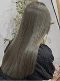 ALLY松村！髪質改善ブリーなしカラーオリーブグレージュ