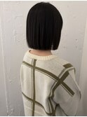切りっぱなしぱつっとボブ