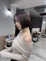 サンドレオ 新宿店(sand Leo)&nbsp;顔周りカット/縮毛矯正/ダークブラウン/コーラルピンク