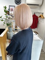 ハイク(HYKE)&nbsp;ミルクティーベージュ×切りっぱなしボブ