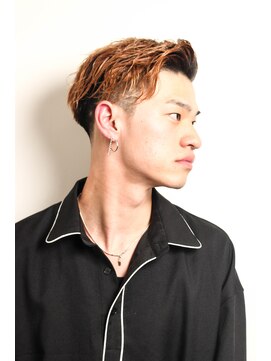 メリケンバーバーショップ フクオカ(MERICAN BARBERSHOP FUK) サイドパートショートセミウェットワイルドツーブロックテクノ67