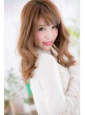 甘辛★Aラインエアリーカール外国人風ハイライトカラーc1