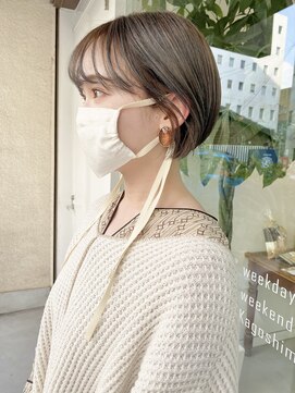 エマ 中山店(EMMA) ショートボブ　ハイトーンカラー  ハイトーンショート