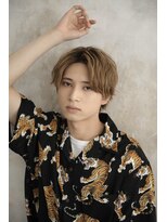 リトバイプティパ(Lit by petit-pas)&nbsp;センターパートウルフ/メンズカラー/ミルクティーベージュ