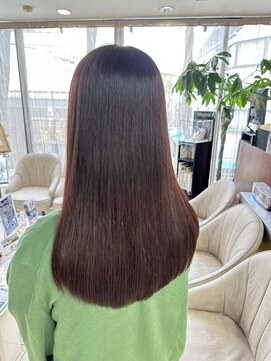 クオリス 上板橋店(QUALIS) 大人ナチュラルストレート髪質改善前上がりラウンドシルエット