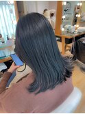 暗染　透け感たっぷりダークグレージュ